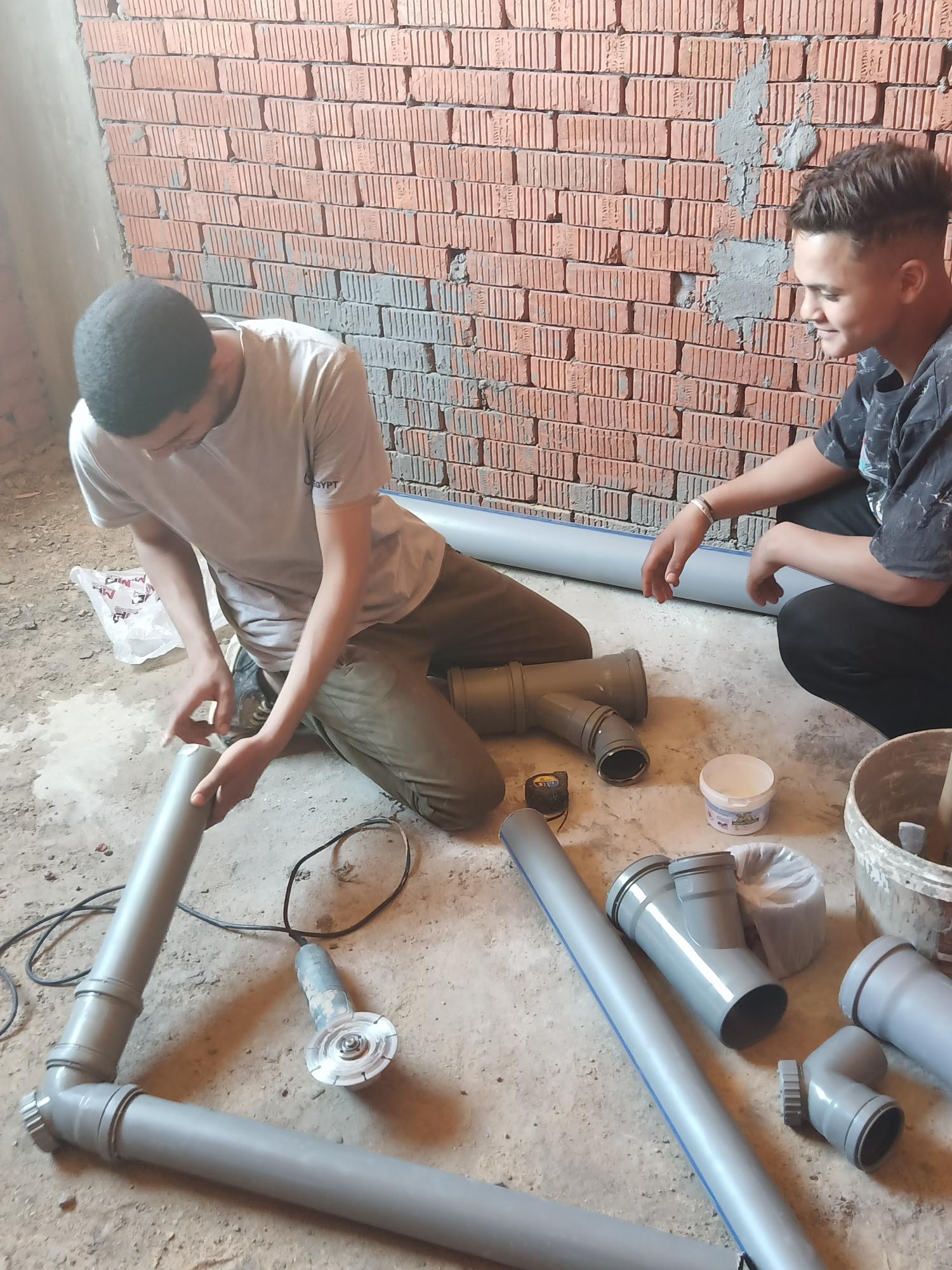 Construction stage Plumbing works