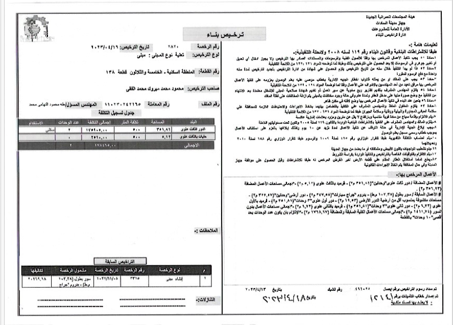 Construction stage Third-floor addition permit
