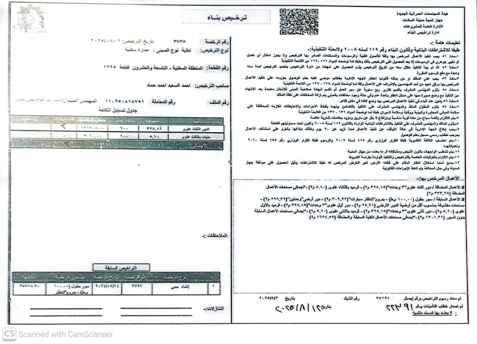 Construction stage Third-floor addition permit