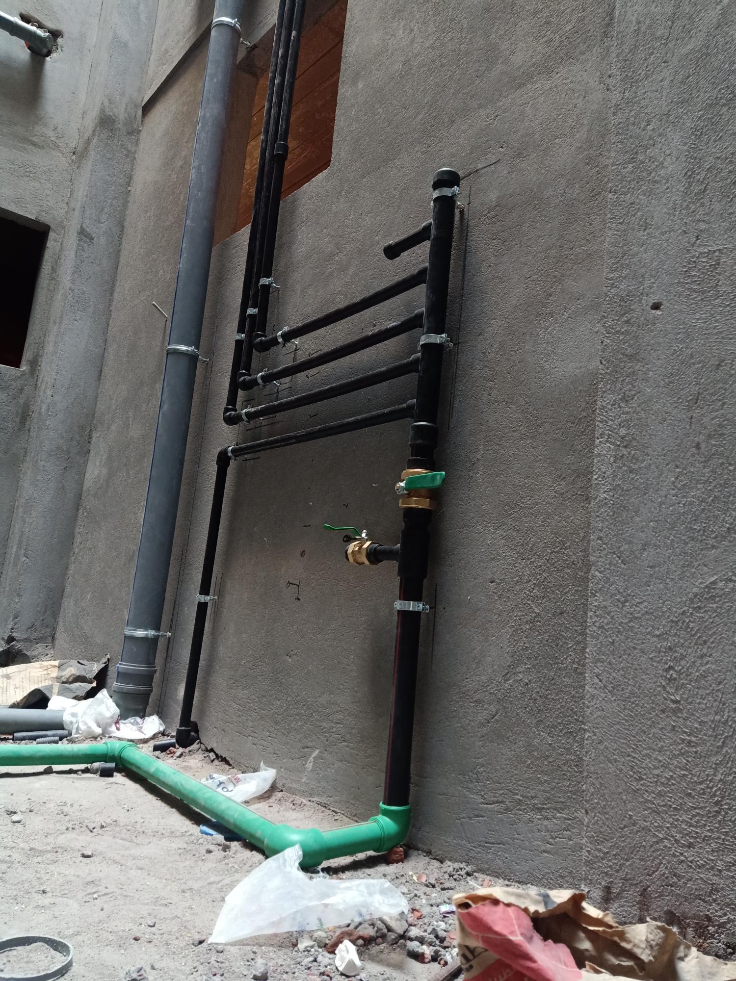 Construction stage Plumbing works
