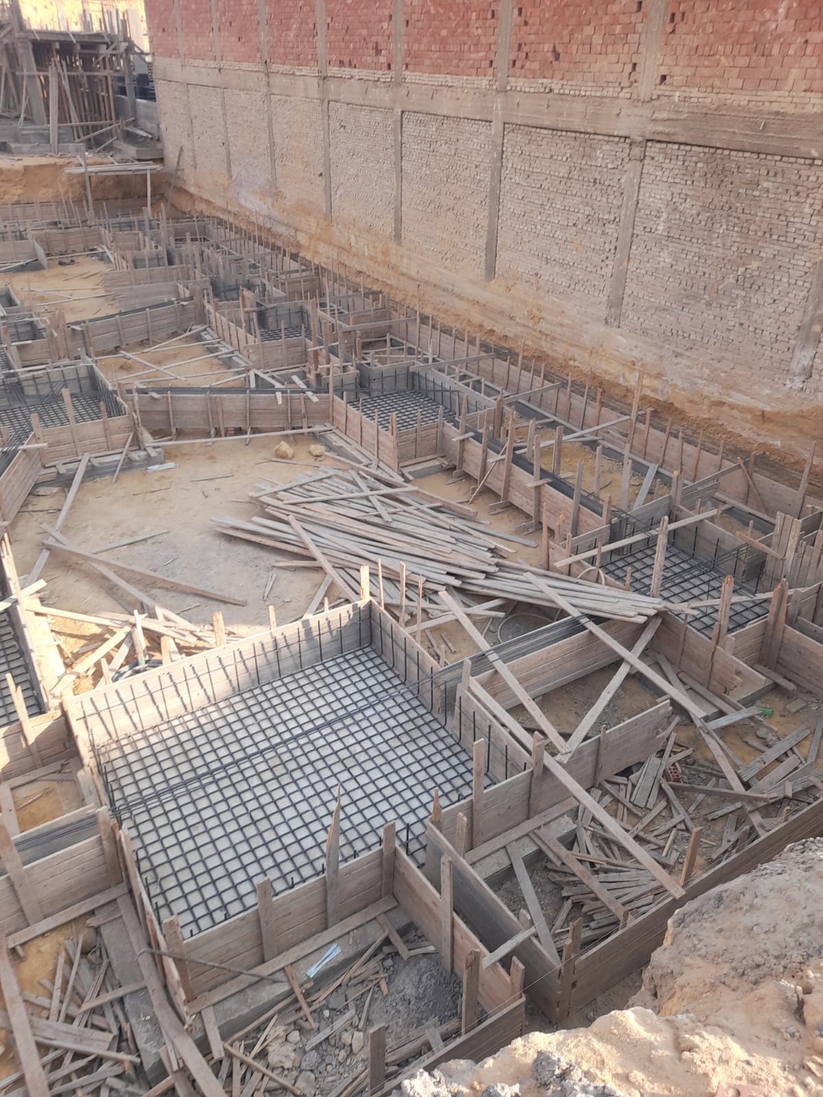 Construction stage Reinforced foundations