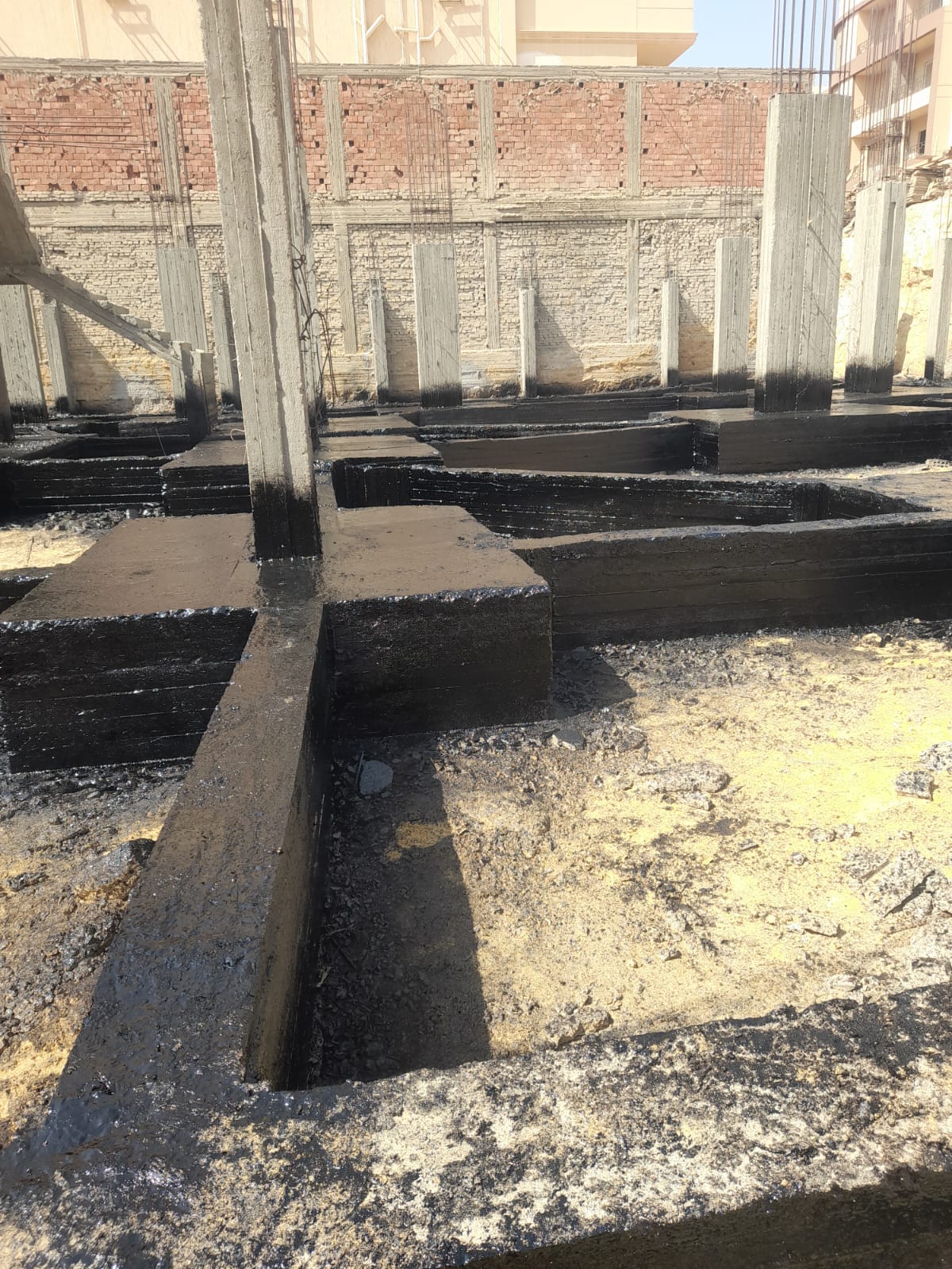 Construction stage Basement columns